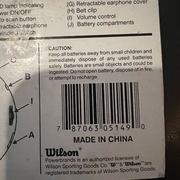 Wilson Golf FM Auto-Scan Radio Retractable Earphone Speaker Belt Pocket Clip - Picture 5 of 5